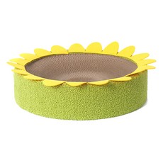 데이소이 고양이 복슬 원형 스크래쳐, 해바라기, 1개