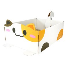 데이소이 고양이 큐트네코 상자형 스크래쳐, 삼색냥, 1개