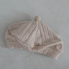 PEEKABOO 嬰幼兒麻花編織貝雷帽