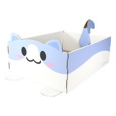 데이소이 고양이 큐트네코 상자형 스크래쳐, 블루냥, 1개