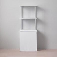 데코퍼니쳐 나인 선반수납장 2단 600 x 400 mm 방문설치, 화이트화이트