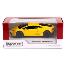 KiNSMAR 藍寶堅尼 Huracán LP610-4 KT5382 汽車作動玩具, 黃色