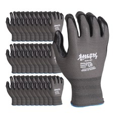 천하무적 U3 NBR 폼 작업용 반코팅 장갑 양쪽 세트 L, 그레이