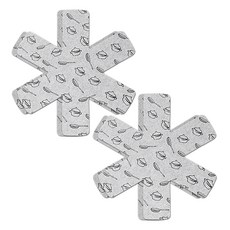 MONACO OLIVE 防滑鍋具平底鍋防刮保護墊, 灰色, 4個