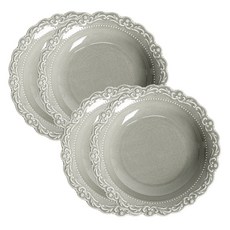 Hommage Marcrepo 復古蕾絲義大利麵沙拉碗 24cm, 灰色, 4個