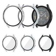 ZELSEN 全包覆一體式 9H 鋼化玻璃保護殼 基本款 3件組, 1套, 黑色, 銀色, 透明