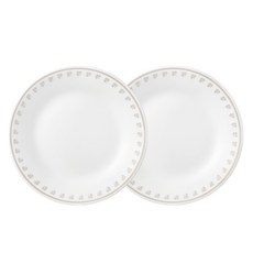 코렐 리틀클로버 원형접시 소, 2개, 단품, 화이트