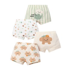 Starbean 女童卡通四角內褲4件組