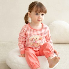 unifriend 童款兔子玩偶棉質寬版9分袖家居套裝