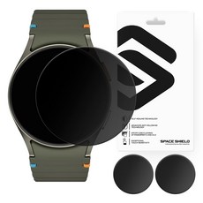 SPACE SHIELD Galaxy Watch 相容於 Armor Flex 9H 隱私隱私保護全覆蓋強化玻璃膜 3 件套, 透明, 1套