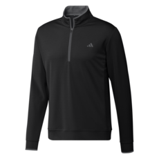 adidas 愛迪達 Golf 男款換季長袖1/4拉鍊T恤 CORE LTWT