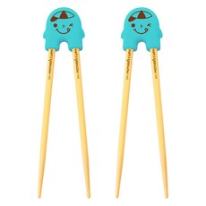 MOTHER'S CORN Rice2CU孩童學習訓練筷, 藍色, 2個