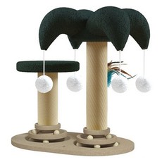 DING DONG PET 貓樹雙柱軌道球, 1個, 混色