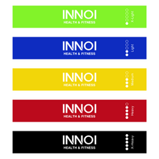 Innoi 環狀彈力帶 乳膠 提臀 伸展 深蹲 橡膠 瑜珈帶 5件組, 5件組環狀彈力帶, 1個