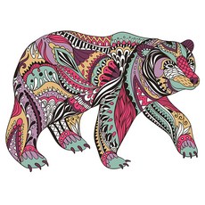 J&K商店 立體動物藝術畫拼圖, 混合色(028A5), 120件, 1個