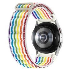 ZELSEN Galaxy手錶阿爾卑斯環錶帶 20mm 翼型, GR5 彩虹白