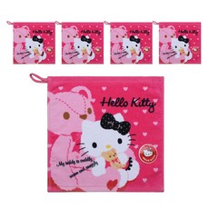 YOUNGSHIN TOWEL Cotton View Hello Kitty 廚房擦手巾 31 x 31 cm, 熊, 5個