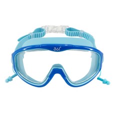 361 兒童護目鏡 寬視野泳鏡 蛙鏡, 藍色, 1個