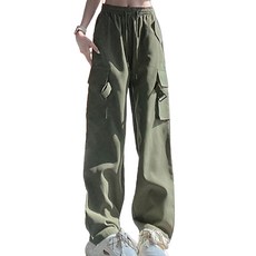 구디프 여성용 하이웨이스트 컬러 밴딩 팬츠