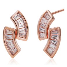 미니아트 여성용 14k 심플 큐빅 귀걸이 RS882