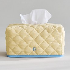 BOWELL 防塵絎縫面紙盒, 奶油黃