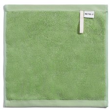 RemyJ 薩比滾邊 頂級莫代爾天絲40支擦手巾 70g, 1個, 綠色