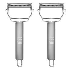 Oslo不鏽鋼多功能削皮刨絲刀, 單一顏色, 2個