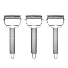 Oslo不鏽鋼多功能削皮刨絲刀, 單一顏色, 3個