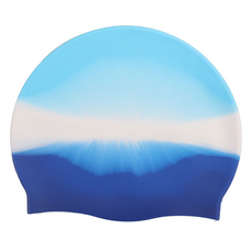 Skywiz 漸層矽膠泳帽, 白藍色, 1個