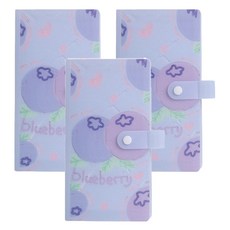 Maket Gamseong 水果小卡冊 3入, 藍莓, 80張
