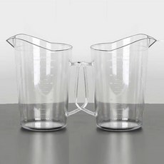 塑膠輕量量杯, 1L, 2個, 透明