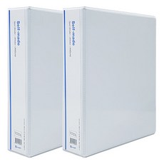 Youngoh 透明梯形活頁夾 A4 5cm 3孔, 白色, 2個