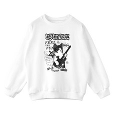 Jennie 青少年寬鬆版貓咪旋風大學T JN1038M