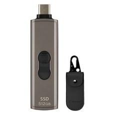 트랜센드 슬라이드 초소형 USB C 외장 SSD + 전용 파우치 세트 ESD330C, 512GB