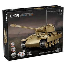 CaDA 咔搭 Master 德國5號豹式坦克 樂高相容積木 C61073W 907p, 混合色, 1個