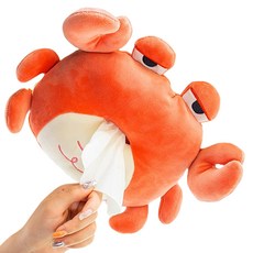 URBAN CAR 可愛角色面紙盒, 1個, 螃蟹