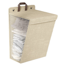 라이크존 흰옷 매쉬 빨래 바구니, 베이지
