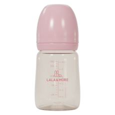 LALA&MORE LALABEBE PPSU 優質奶瓶 180ml + 0階段奶嘴, 粉嫩粉紅, 1套