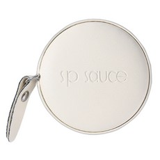 Blacktree 軟皮收納包迷你捲尺 圓形 象牙白, 1個, 150cm