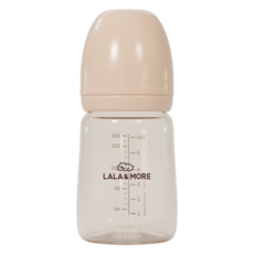 LALA&MORE LALABEBE PPSU 優質奶瓶 180ml + 0階段奶嘴, 小熊米色, 1套