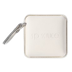 Blacktree 軟皮收納包迷你方形卷尺 象牙白, 1個, 150cm