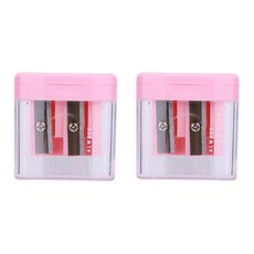 Black Tree 雙孔便攜式削鉛筆機, 粉紅色, 2個