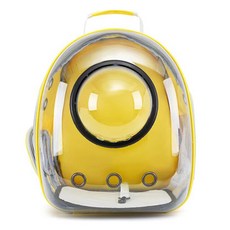 貓咪透明外出移動包, 1個, 黃色