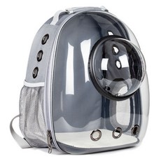貓咪透明外出移動包, 1個, 灰色