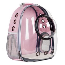 貓咪透明外出移動包, 1個, 粉紅色
