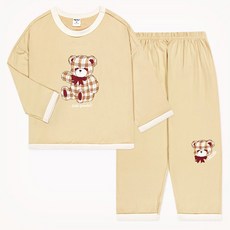 mollimelli friends 兒童Coach Bear蜜桃絨家居服上下套裝