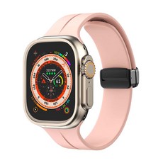 애플워치 호환 D버클 실리콘 스트랩 38 / 40 / 41 mm, ADS3 연핑크, 1개