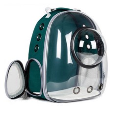 貓咪透明外出移動包, 1個, 綠色