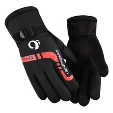 Healthy Dot 簡約素色運動滑雪手套 2入, 2個, 紅色