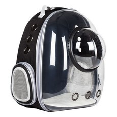 貓咪透明外出移動包, 1個, 黑色